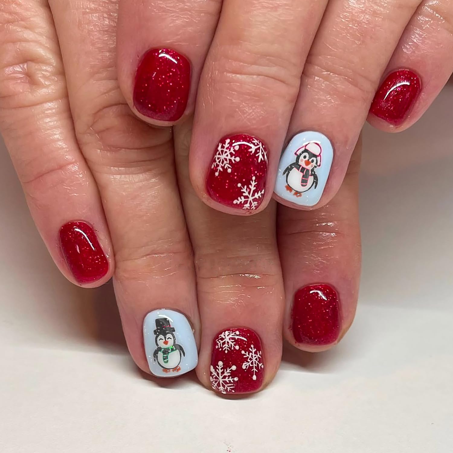 24pcs Christmas Penguin Press-On Nails
