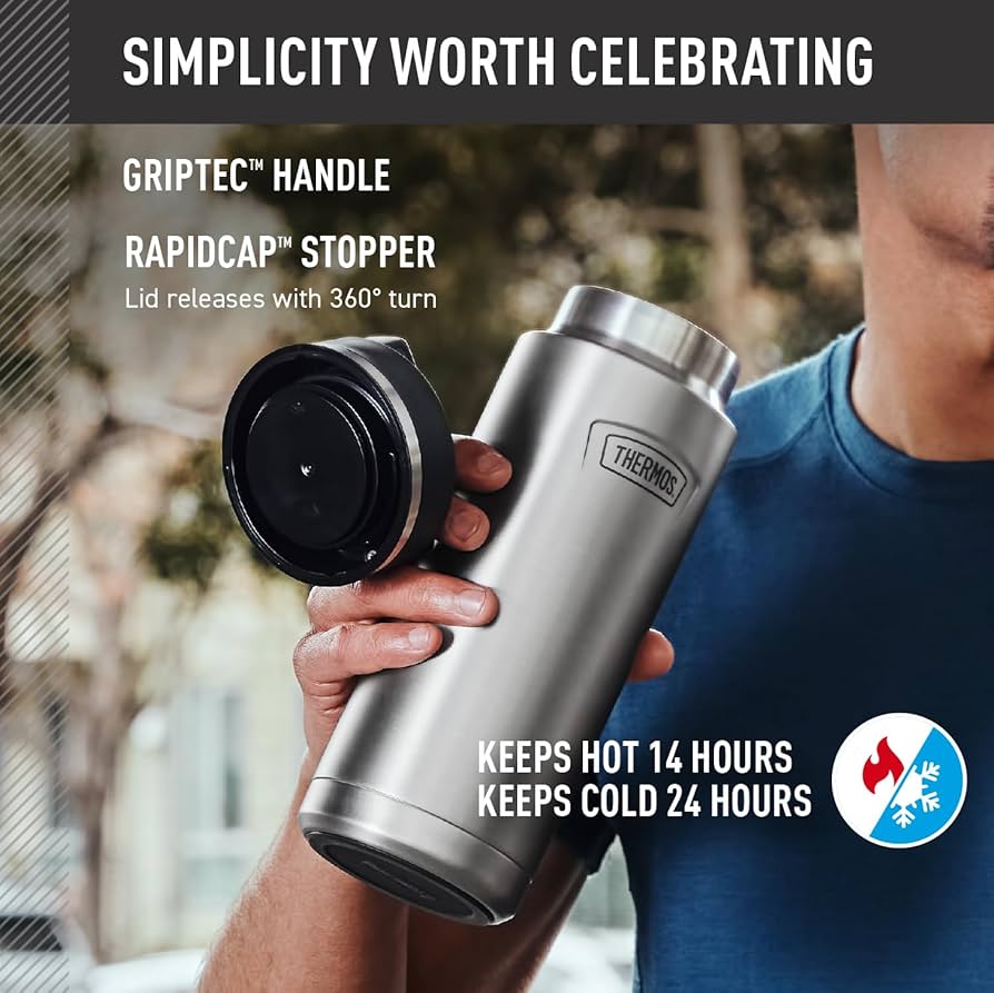 Thermos製 VECLOS MSA-380S Thermos ICON Series Vacuum Insulated Stainless Steel Water