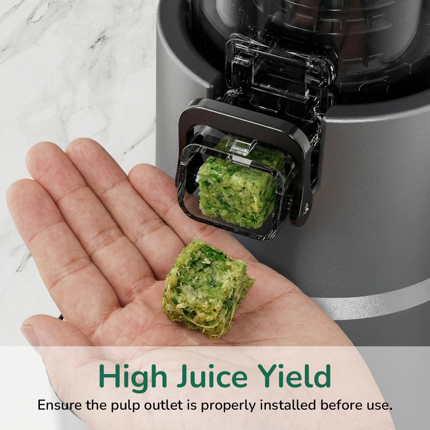 Detachable parts of the Canoly C03 Juicer placed in a dishwasher rack, indicating they are dishwasher safe.