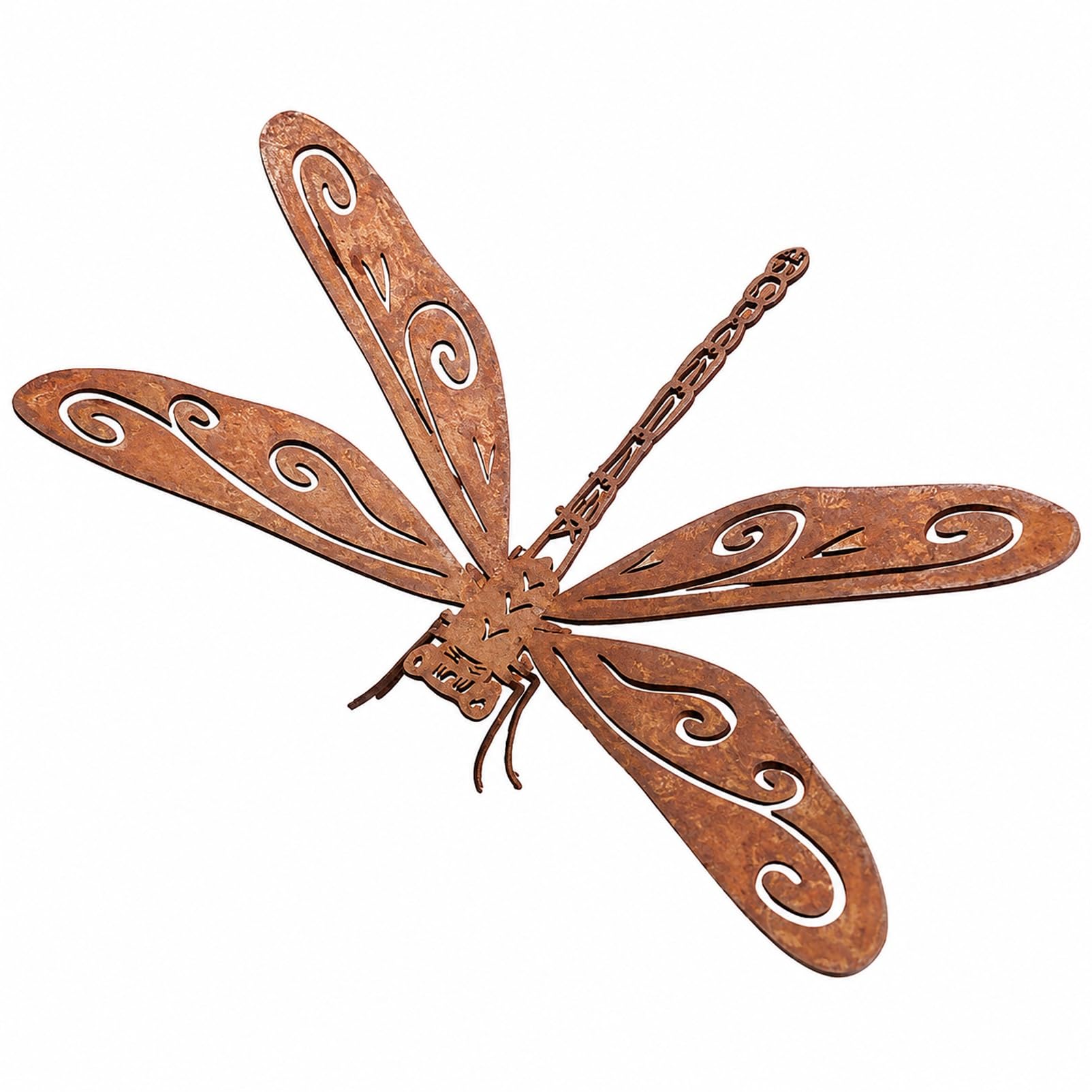 CASOME Rustic Metal Animal Garden Stake, Vintage Outdoor Yard Art Decor For Lawn, Garden, Patio And Flower Bed, Farmhouse Landscape Ornament(Dragonfly)