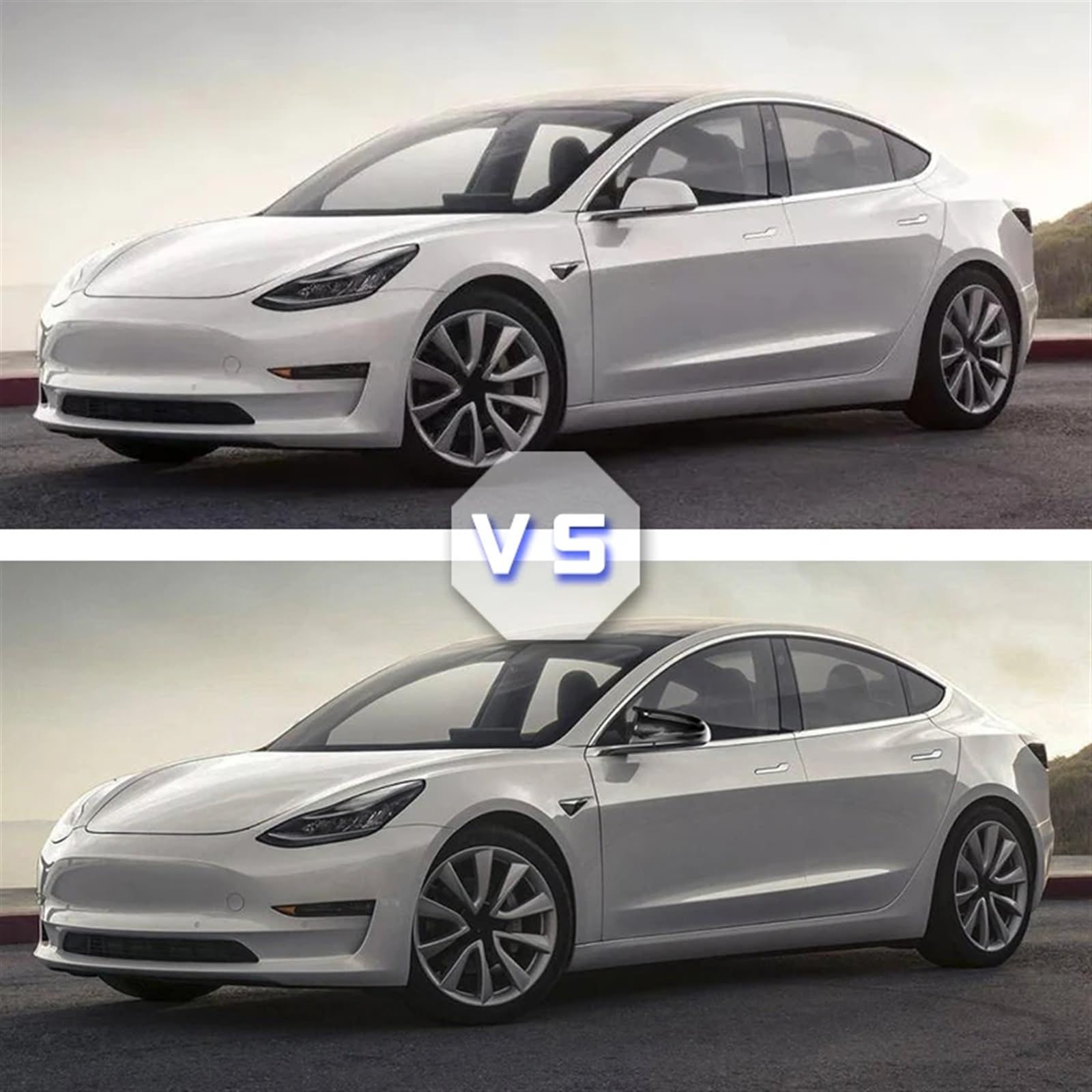 Spiegelafdekkingen Voor Tesla Voor Model 3 2017-2022 Auto Vervangende Achteruitkijkspiegel Zijspiegelkap Spatbordkap Buitendeur Achteruitkijkspiegelhoes Trim Achteruitkijkspiegel Caps(Left Right Side