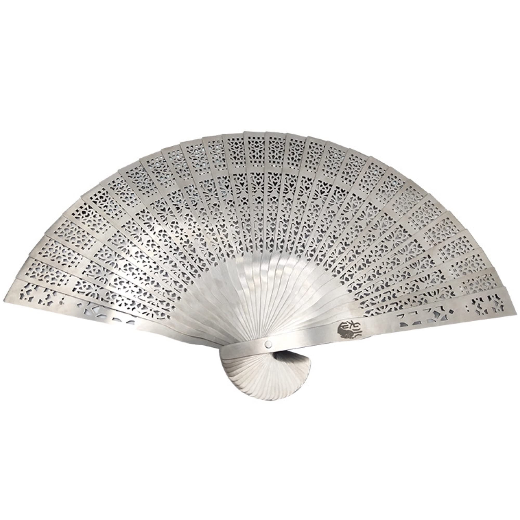 Éventail pliable en titane de 20,5 cm | Ornement de meuble chic et fraîcheur