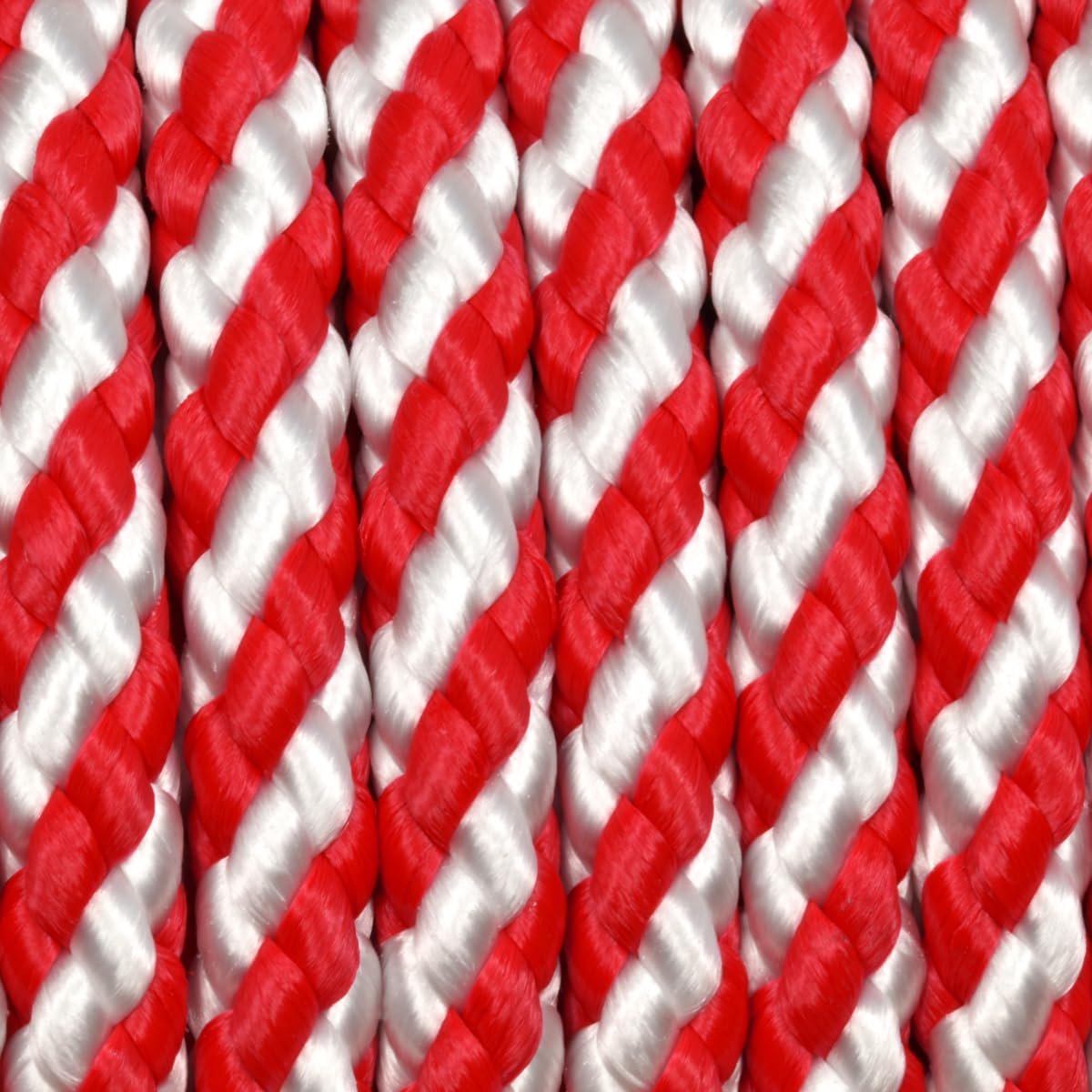 Corderie Italiane, 006024668, Treccia segnaletica bianco/rossa 10 mm - 100 mt