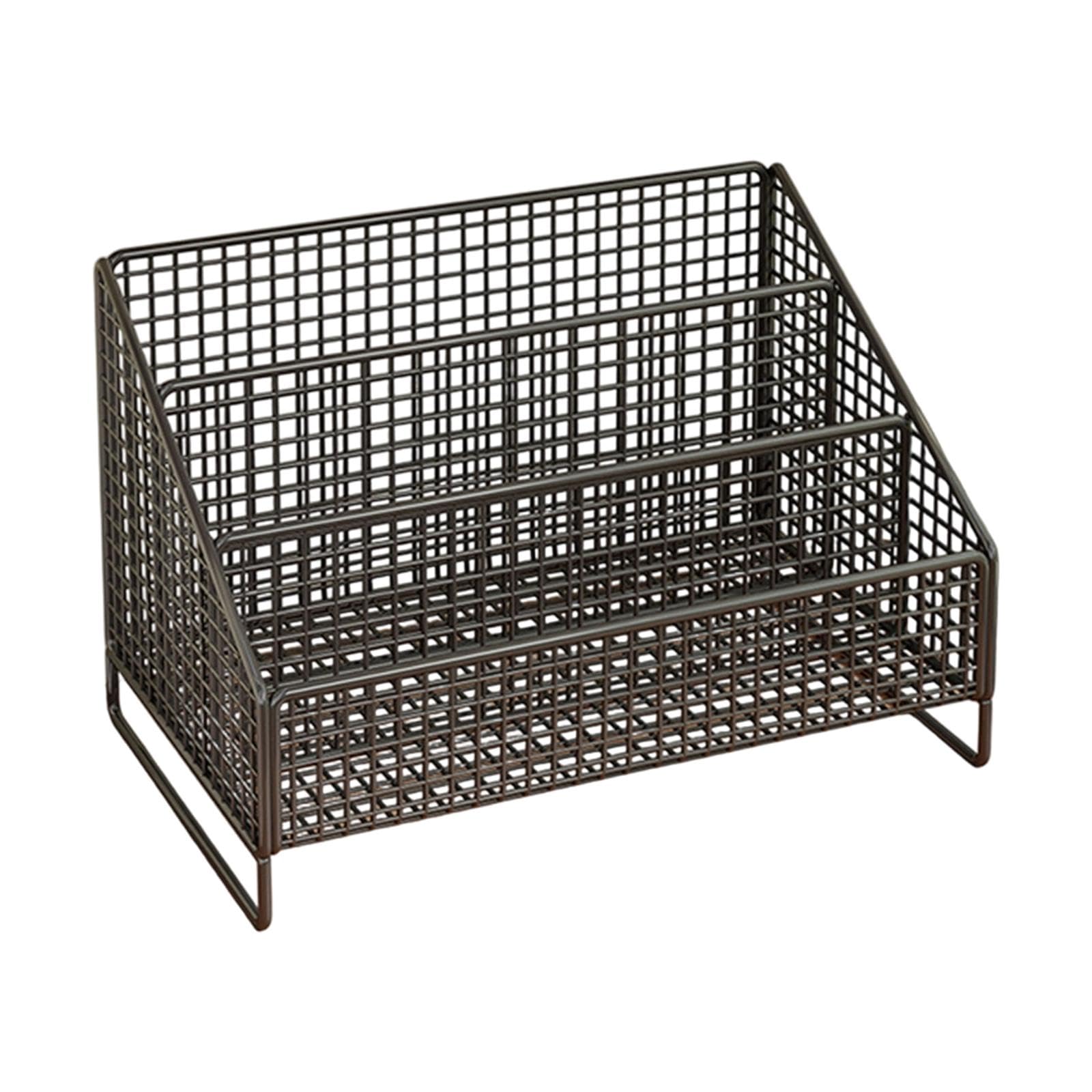 CALANDIS CD Storage Rack Modern Sturdy Sleek Desktop Space Saving Versatile Organizer Black | Magazine Racks | Home Organization | Household Supplies & Cleaning-image-36