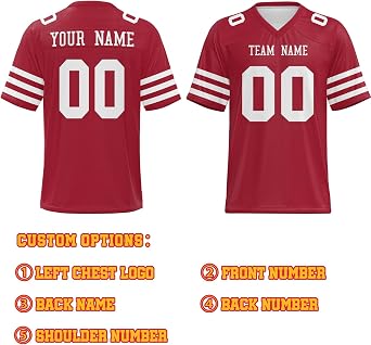 Custom Football Jersey - Personalized Name & Number