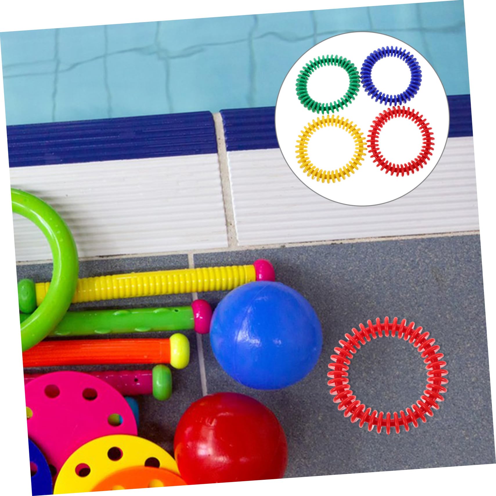 Aros de Buceo Coloridos 4 Piezas Plástico para Niños Entrenamiento