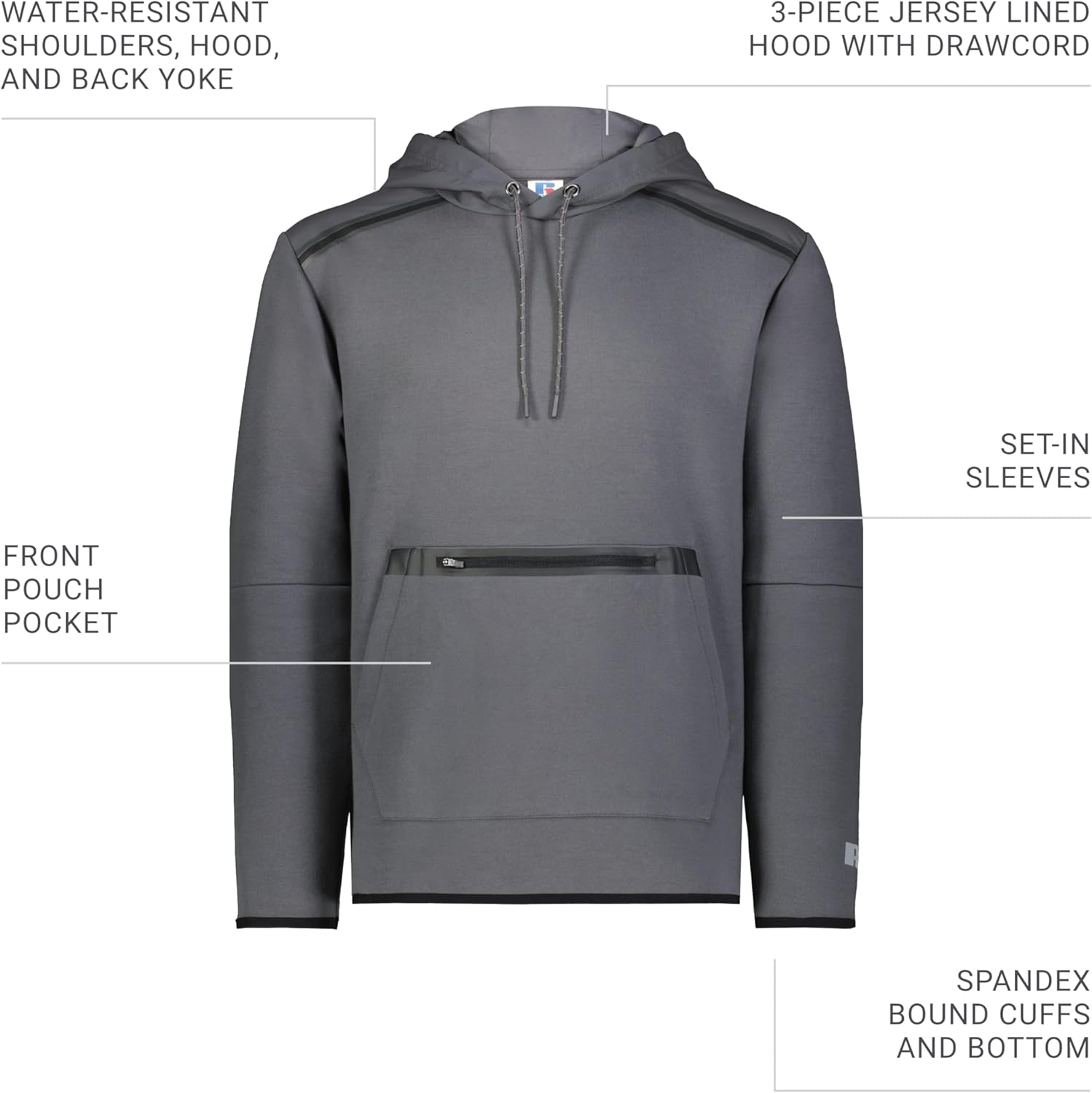 Russell Athletic mens Russell Athletic Legend Tech Fleece Hoodie - Image 5