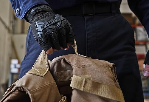 Miniatura 4 de Ironclad Guantes tácticos sin dedos de impacto, compatibles con la TAA, mejores para militares, fuerzas del orden, Airsoft, paintball, lavables a