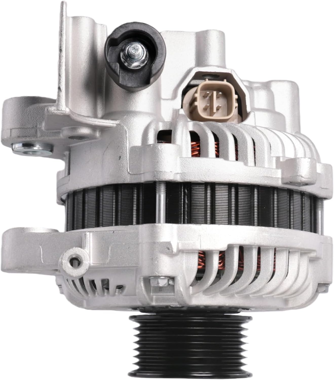 Alternator 11176N Compatible with 2006-2011 Honda Civic 1.8L L4, 90A 12V, 7-Groove Pulley, Replaces 31100RNAA01 12V 90A 7P High Output