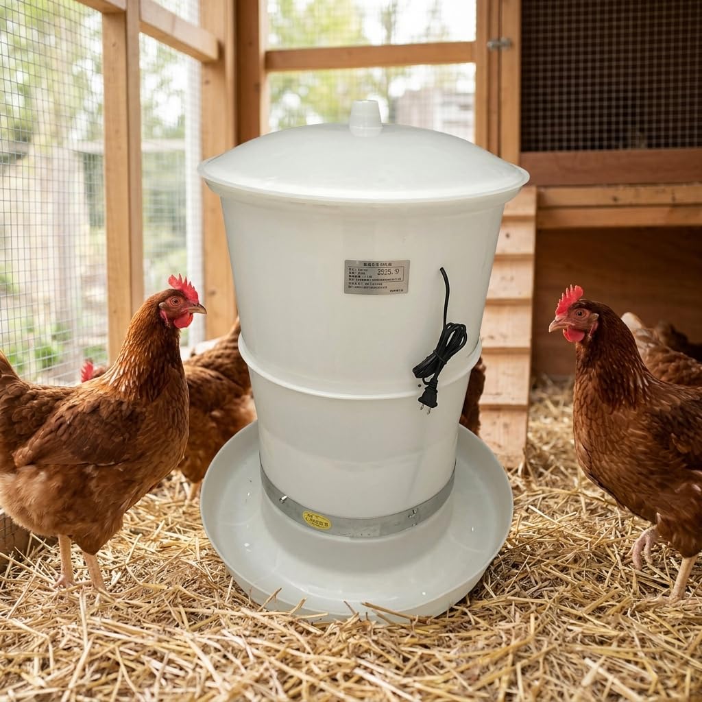Mangiatoia Automatica per, Distributore di Mangime Temporizzato, in Plastica e Metallo, per Allevamento di Pollame, Alimentatore da 120 jin