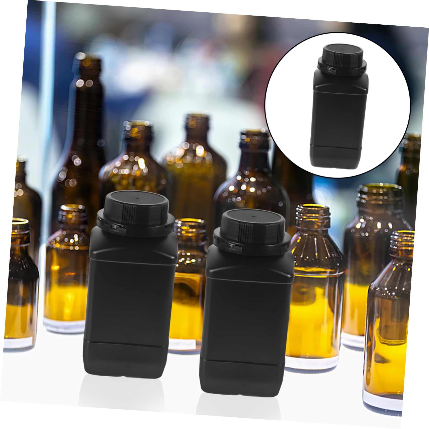 SOLUSTRE 3 Weithals Reagenzgläser 1000ml - Laborflaschen Mit Innendeckel