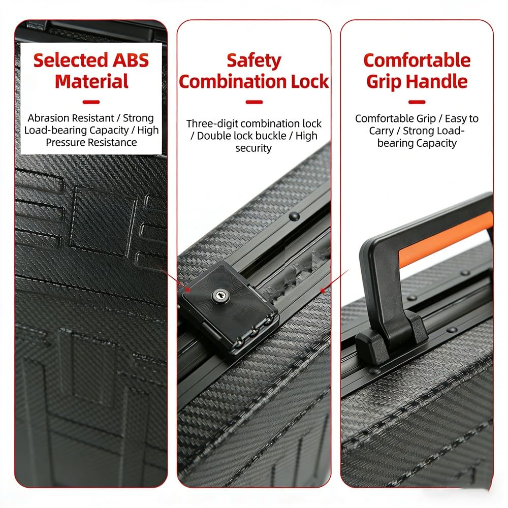 Valise De Transport Rigide, Étui De Protection Antichoc Étanche avec Cadre Aluminium Et Serrure à Combinaison, pour Armes De Chasse Accessoires Pêche Matériel Photographie Outils