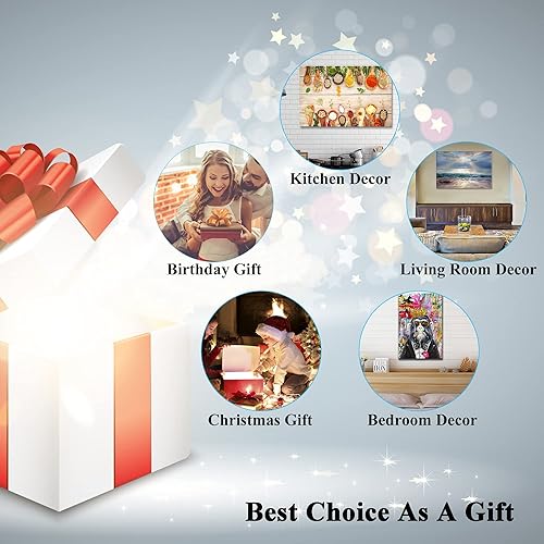 Miniatura 7 de Decoración rústica de pared de granero, cuadros de granero, arte de pared para decoración de pared de sala de estar, impresiones en lienzo de