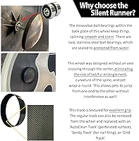 Vista 4 de Silent Runner - Rueda de ejercicio regular de 12 pulgadas, silenciosa, rápida y duradera, deslizadores de azúcar, hámsters, ratas hembras, ratones
