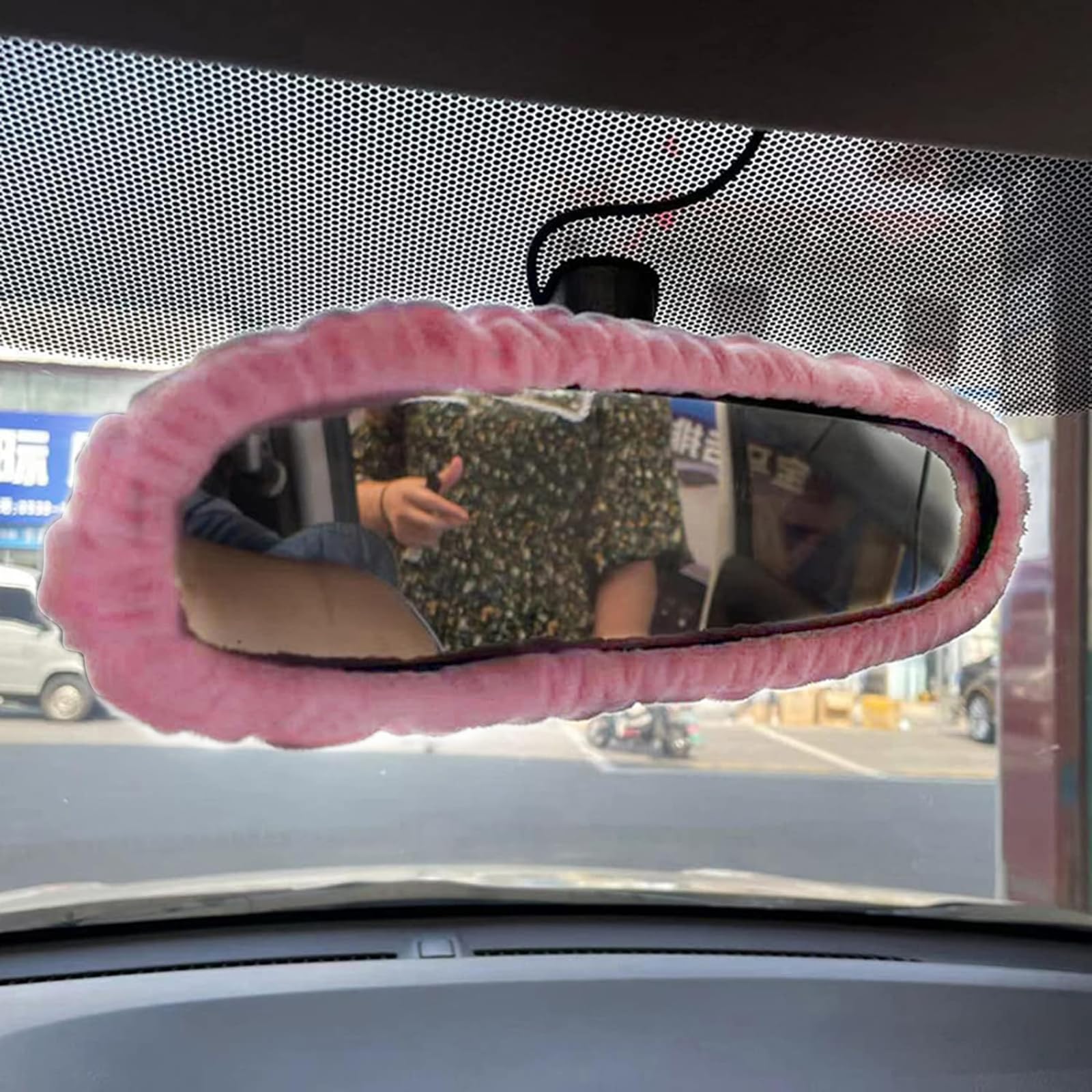Housses En Silicone Pour Rétroviseurs De Voiture - Lot De 2 (rose Et Noir), Protection Contre Rayures Et UV