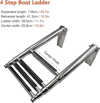 Amazon.co.jp: ボート用 梯子 ラダーステップ ステンレス鋼の船舶用