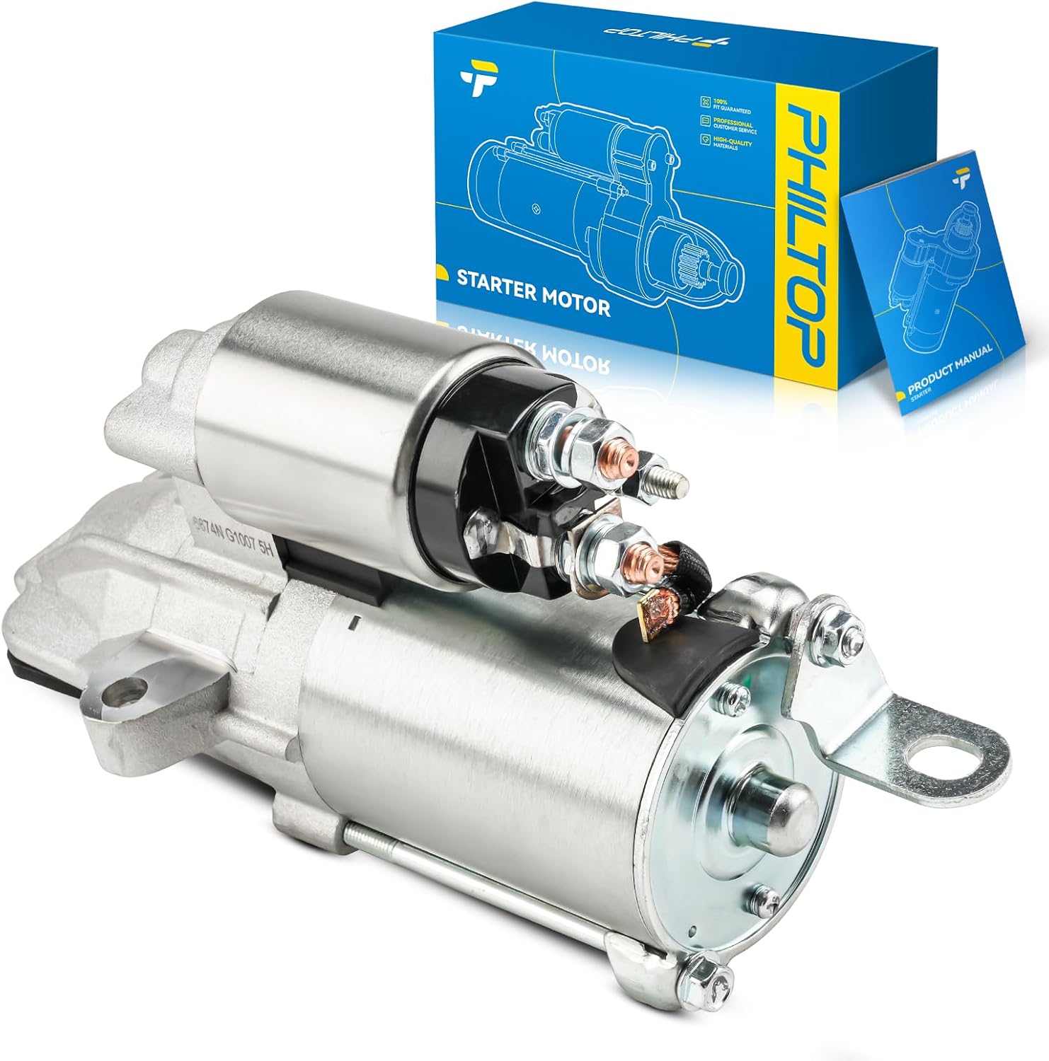 PHILTOP Starter Compatible with Focus, Escape, Fusion, Edge, Explorer, Taurus, Transit Connect, Tribute, Mariner, Milan 12V1.4KW CWPMGR11 Tooth Pinion/Teeth