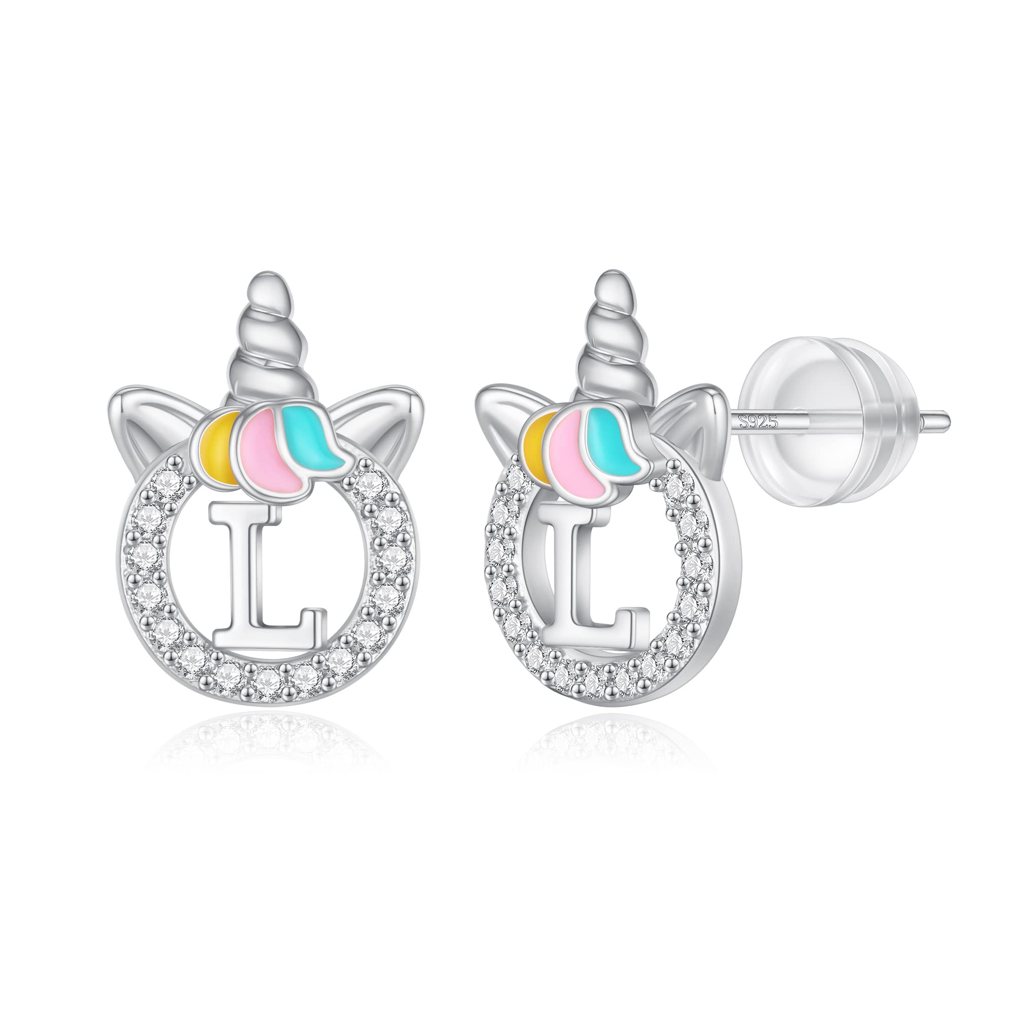 Unicorn Earrings Gifts for Girls - 925 Sterling Silver Stud Earrings
