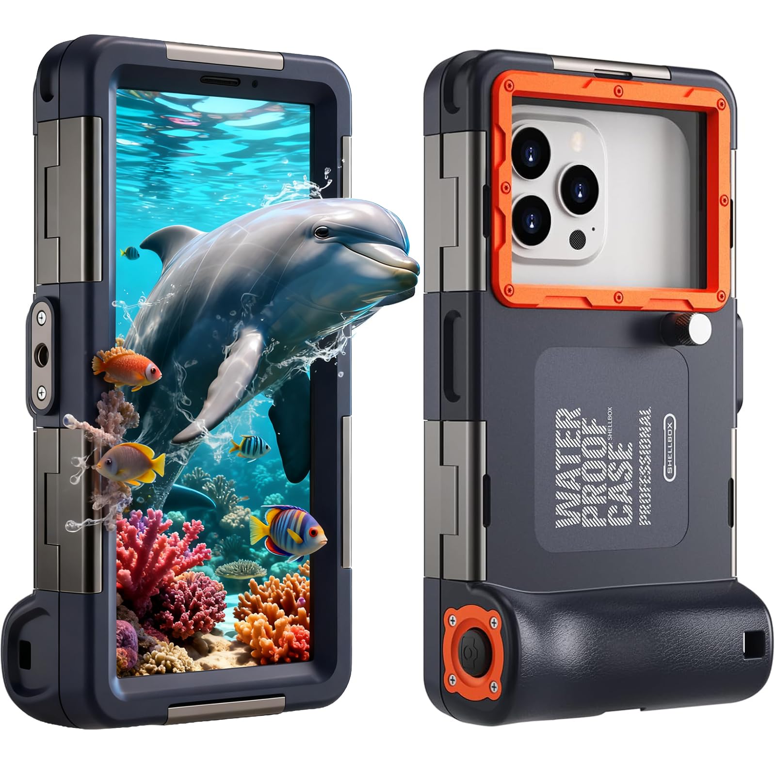 Upgrade Underwater Phone Case for Snorkeling, [50ft/15M] Deep Diving Waterproof Phone Case for iPhone 17-7 Pro/Pro Max/Plus/Mini, 16/17E, SE 2/3,