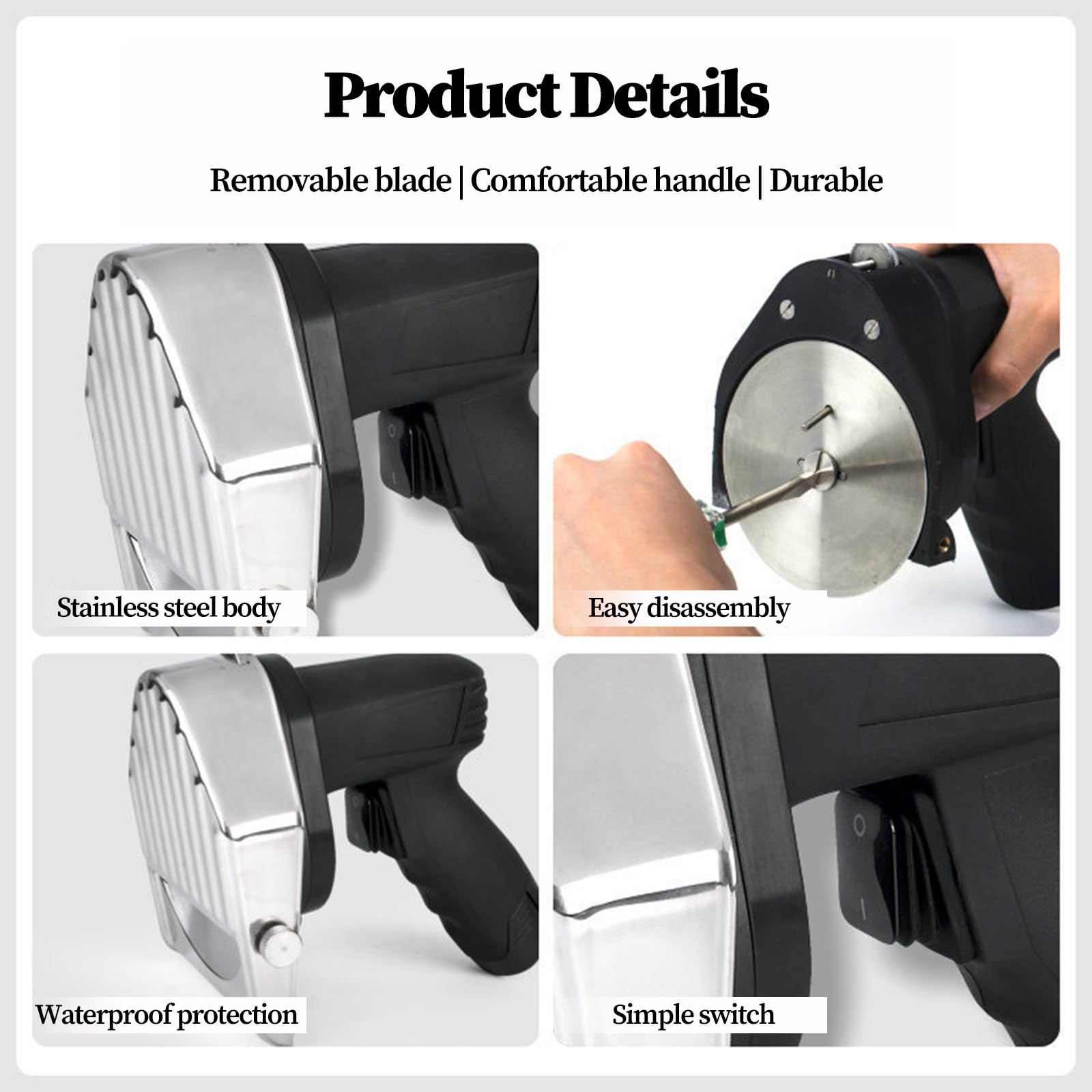 Cuchillo Eléctrico para Kebab, Cuchillo para Kebab, Máquina Cortadora de Shawarma Doner Giroscópica Turca, Grosor Ajustable de 0 a 8 mm, Corte Ajustable para Restaurante 100T