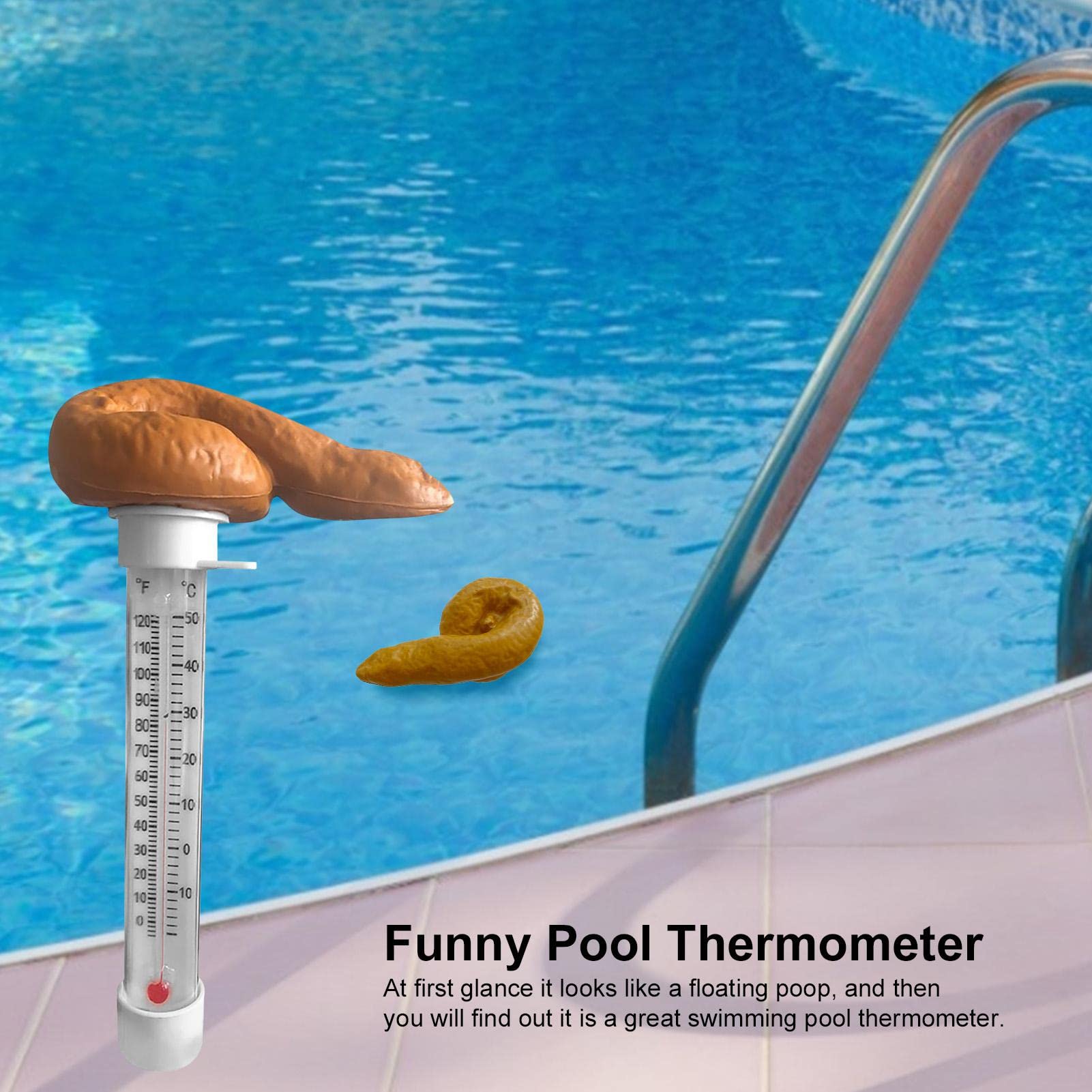 Well2wellness 2 Termometri Per Piscina A Forma Di Bastone - Nemo E Anatra, 0-50°C