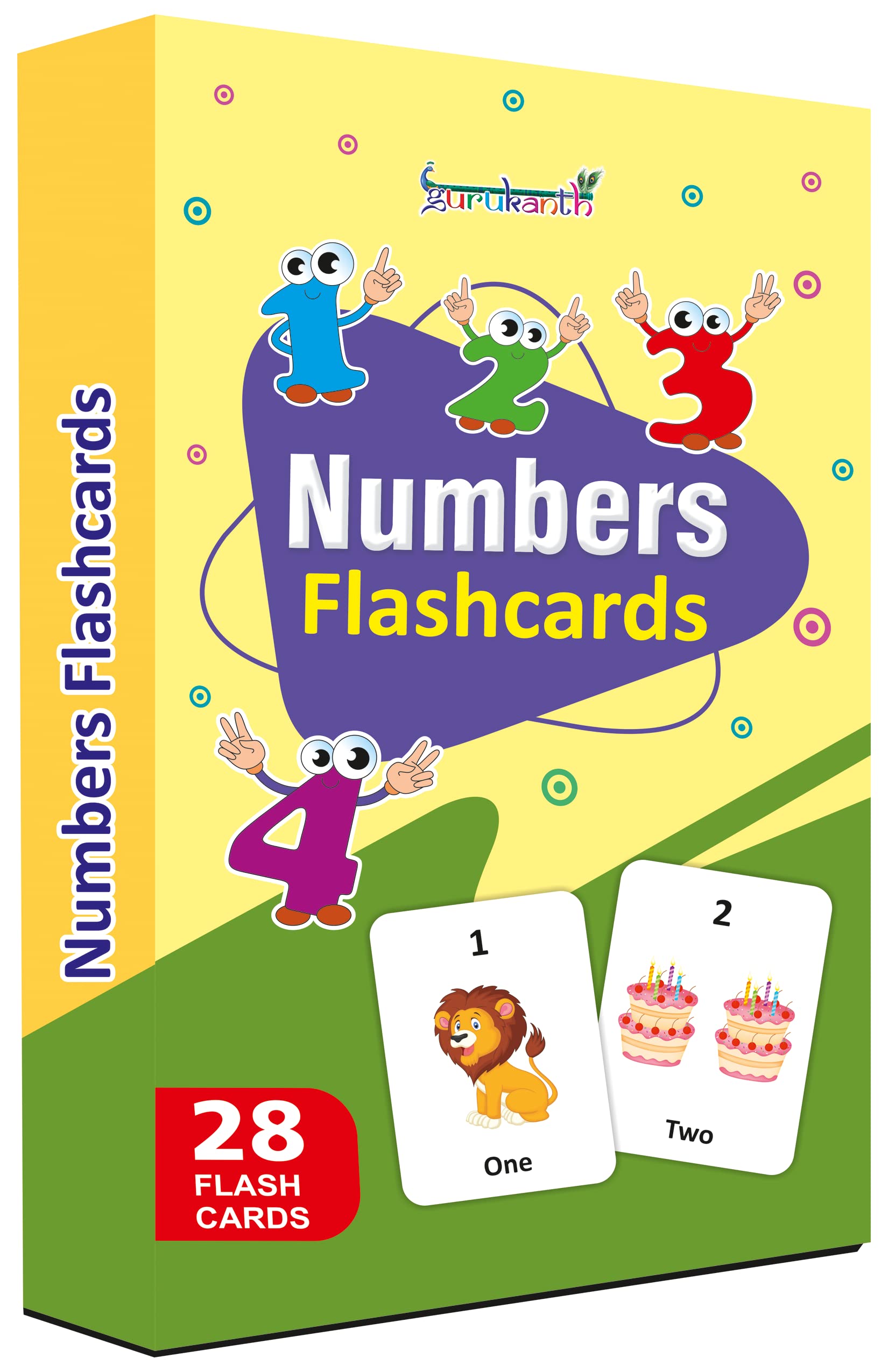 Gurukanth® Premium Numbers Flash Cards for Kids Early Learning | Easy & Fun Way of Learning 1 Year to 6 Years Babies Smart Toys
