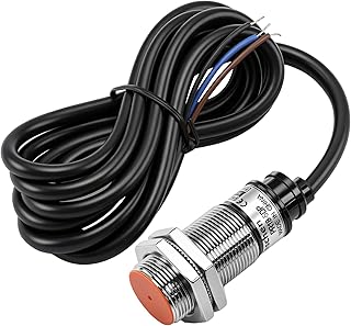 Heschen Sensor de proximidad inductivo PR18-5DP tipo cilíndrico, detección de 5 mm, M18 redondo, 12-24 VDC 3 cables, blindado, PNP, NO (normalmente abierto) CE