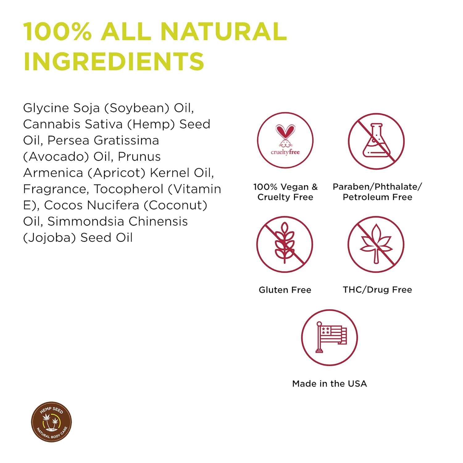 Hemp Seed Moisturizing Oil Spray - 8 oz - Smooth, Moisturize & Protect Skin - With Vitamin E + Hemp Seed, Coconut & Avocado Oils - Vegan, Cruelty Free - Image 5