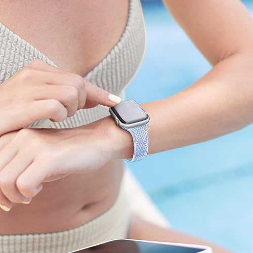 Miniatura 7 de Laxarmer Glitter Diamond Jelly Clear Sport Band Compatible with Apple Watch 45mm 44mm 42mm 41mm 40mm 38mm, iWatch SE2 SE Series 87654321,Waterproof