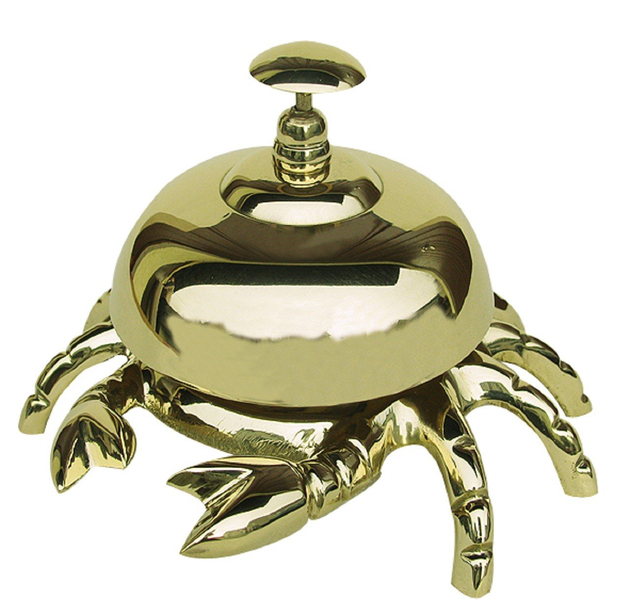 Sonnette de table maritime crabe en laiton