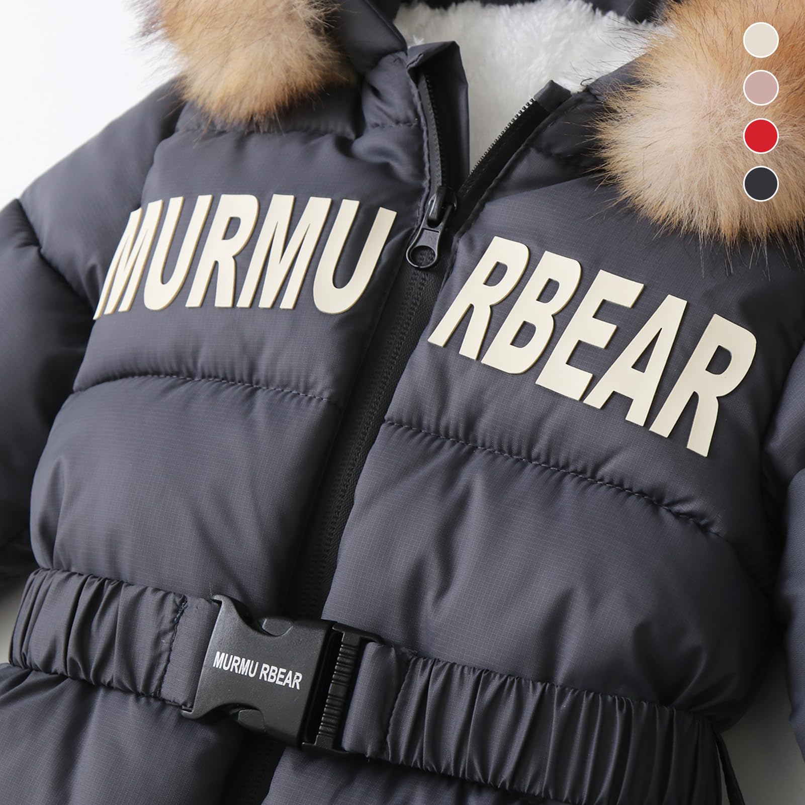 Traje de Nieve Mono Bebé Niños Mameluco de Esquí Niñas Disfraz Mono con Guantes y Fundas de Zapatos para Invierno