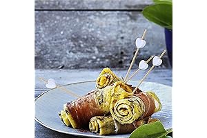 100-Count White Heart Fancy Toothpicks for Appetizers