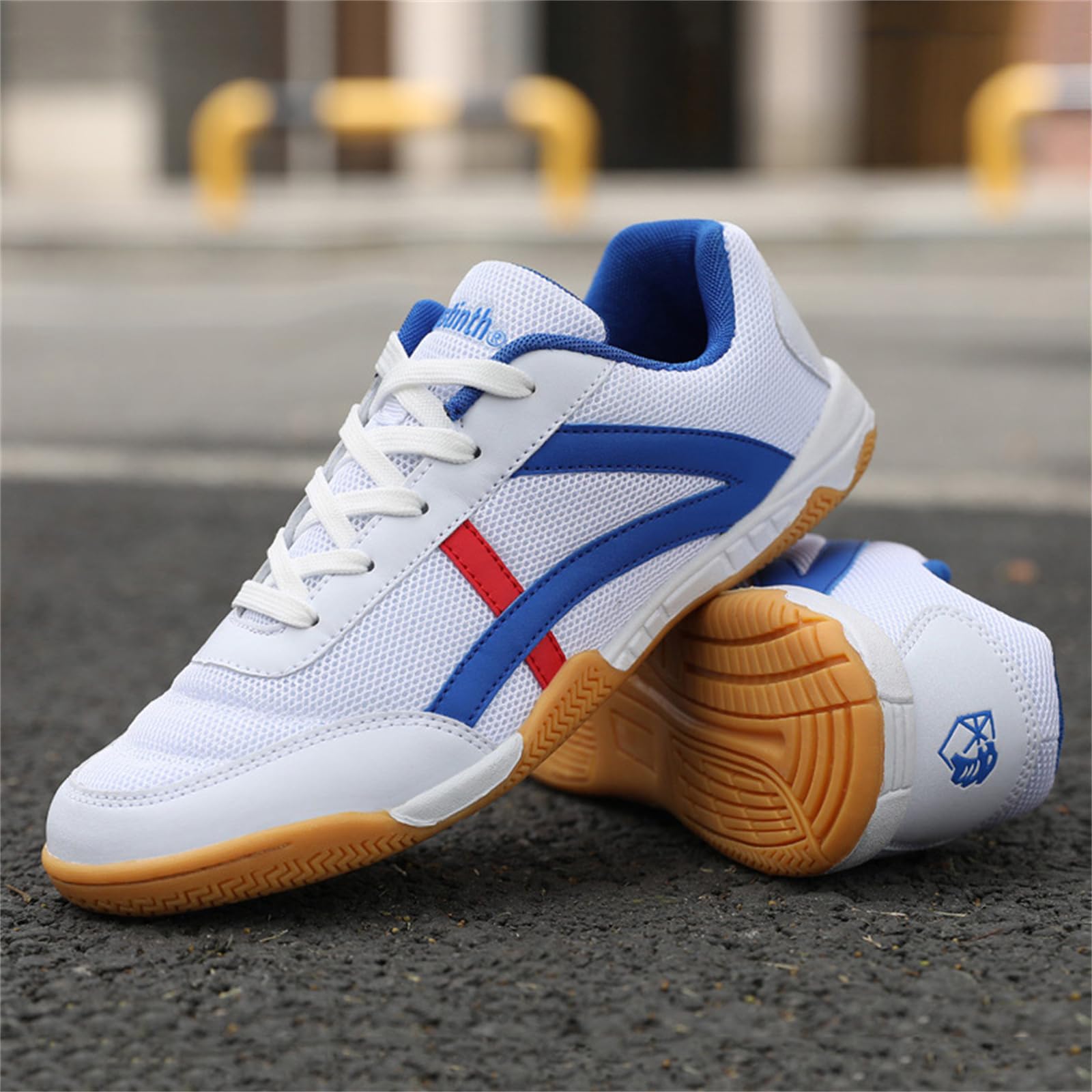 Zapatillas De Tenis De Mesa para Hombre Y Mujer Transpirables para Cancha Interior Suela Suave Y Ligeras para Pickleball