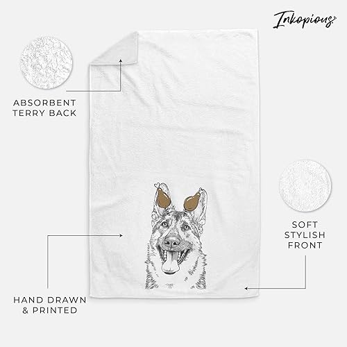 Miniatura 8 de Inkopious Easter Benson The German Shepherd - Toalla de mano decorativa para baño y cocina