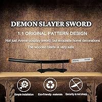 Vista 39 de Espada Demon Slayer para cosplay con soporte para cinturón, 41 pulgadas Kamado Tanjirou Fuego