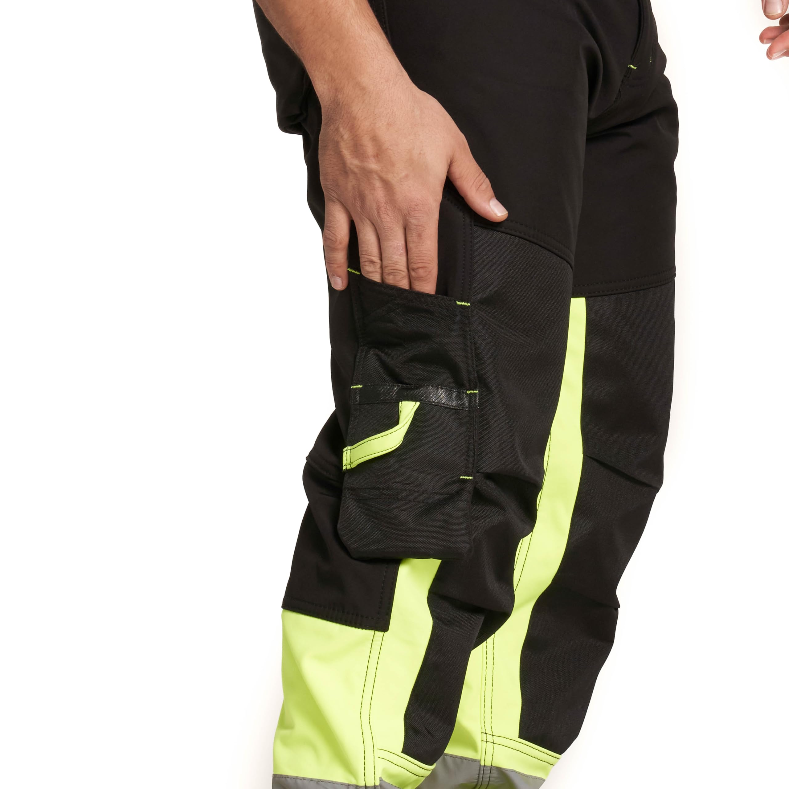 Pantalones de trabajo para hombre, de alta visibilidad, reflectantes, resistentes al agua, a prueba de lluvia, repelentes, resistentes al viento, de seguridad, para el trabajo,