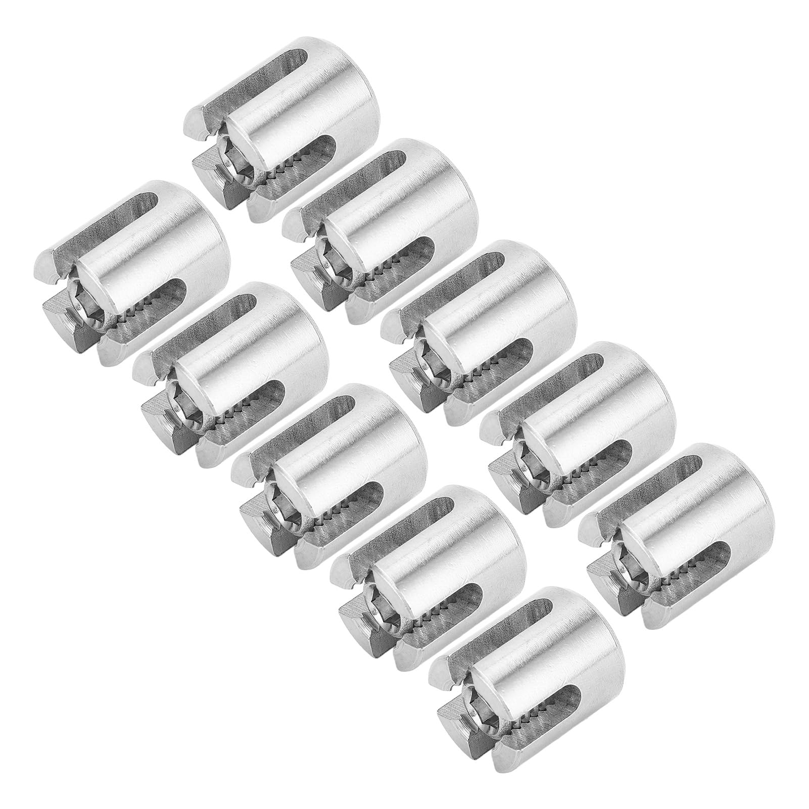 Akozon Morsetto per Cavo Incrociato 10 Pezzi Morsetto per Ringhiera in Filo di Acciaio Inossidabile per Interni Ed Esterni (M12 5 mm)