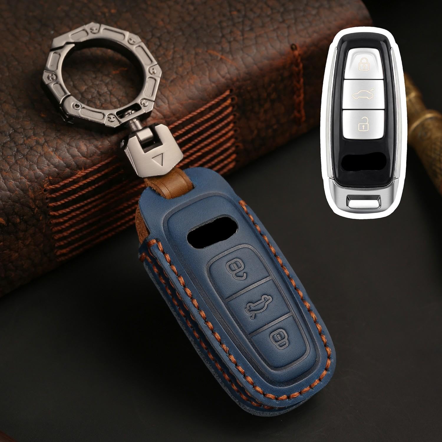 Gousset coque de clé Audi en cuir le cadeau idéal