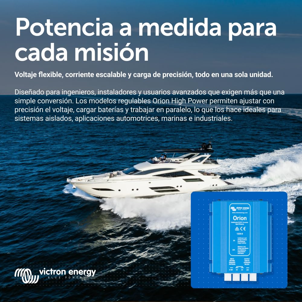 Victron Energy Orion IP20 12/24-Voltios 8 amperios Convertidor de CC a CC No Aislado, Alta Potencia | No aislado, alta potencia