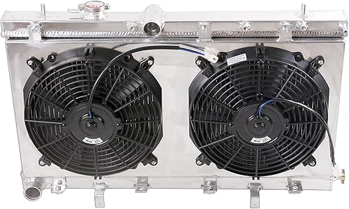 Miniatura 1 de Radiador de aluminio de 2 filas+Sudaria+Ventilador para Subaru Impreza Wrx/Sti MT 2.0L 2.5L GD GG 2002-2007 Modelo.