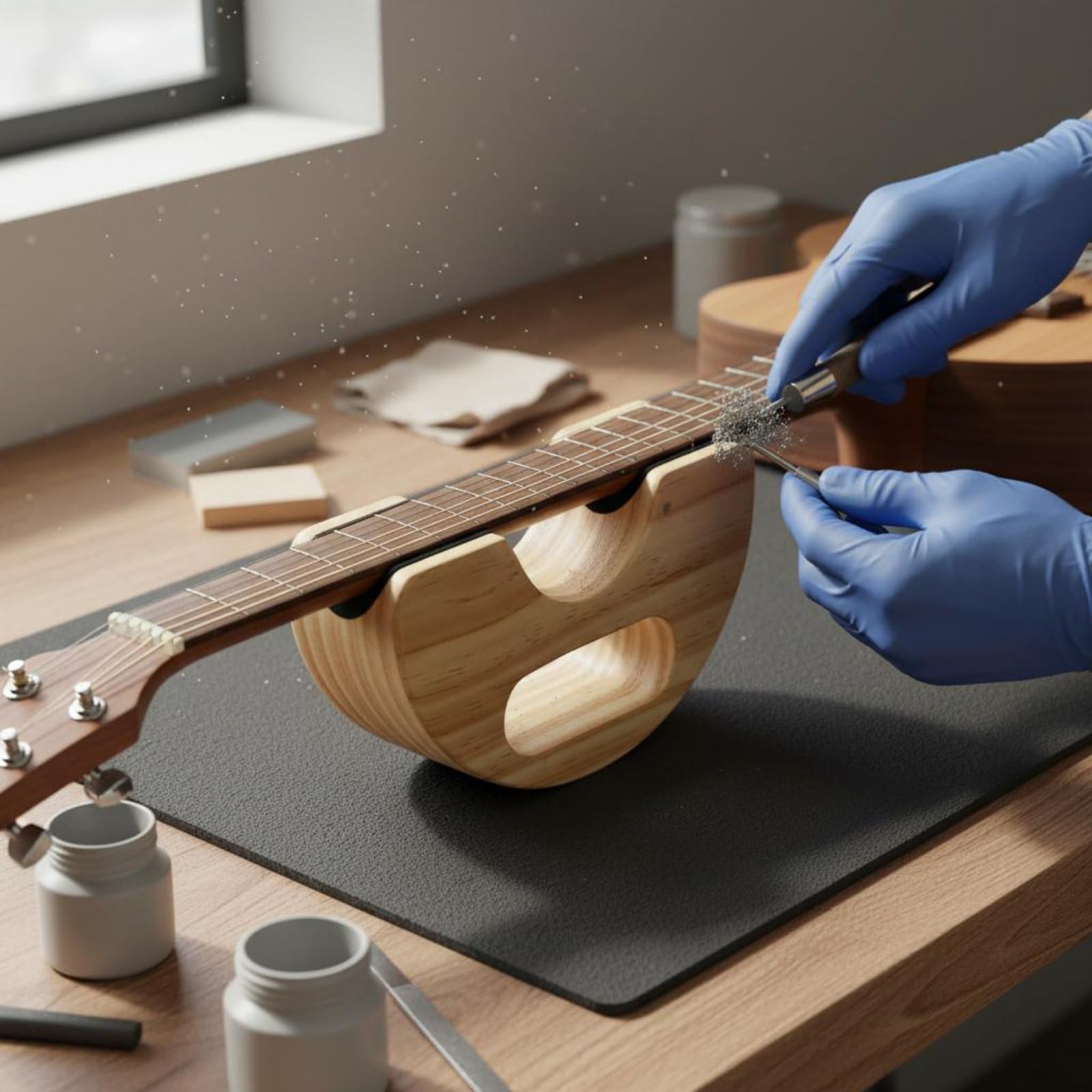 Supporto Collo Chitarra Antiscivolo Attrezzatura da Musica Protezione Antigraffio per Liutai, Supporto Per Manico Per Chitarra Classica
