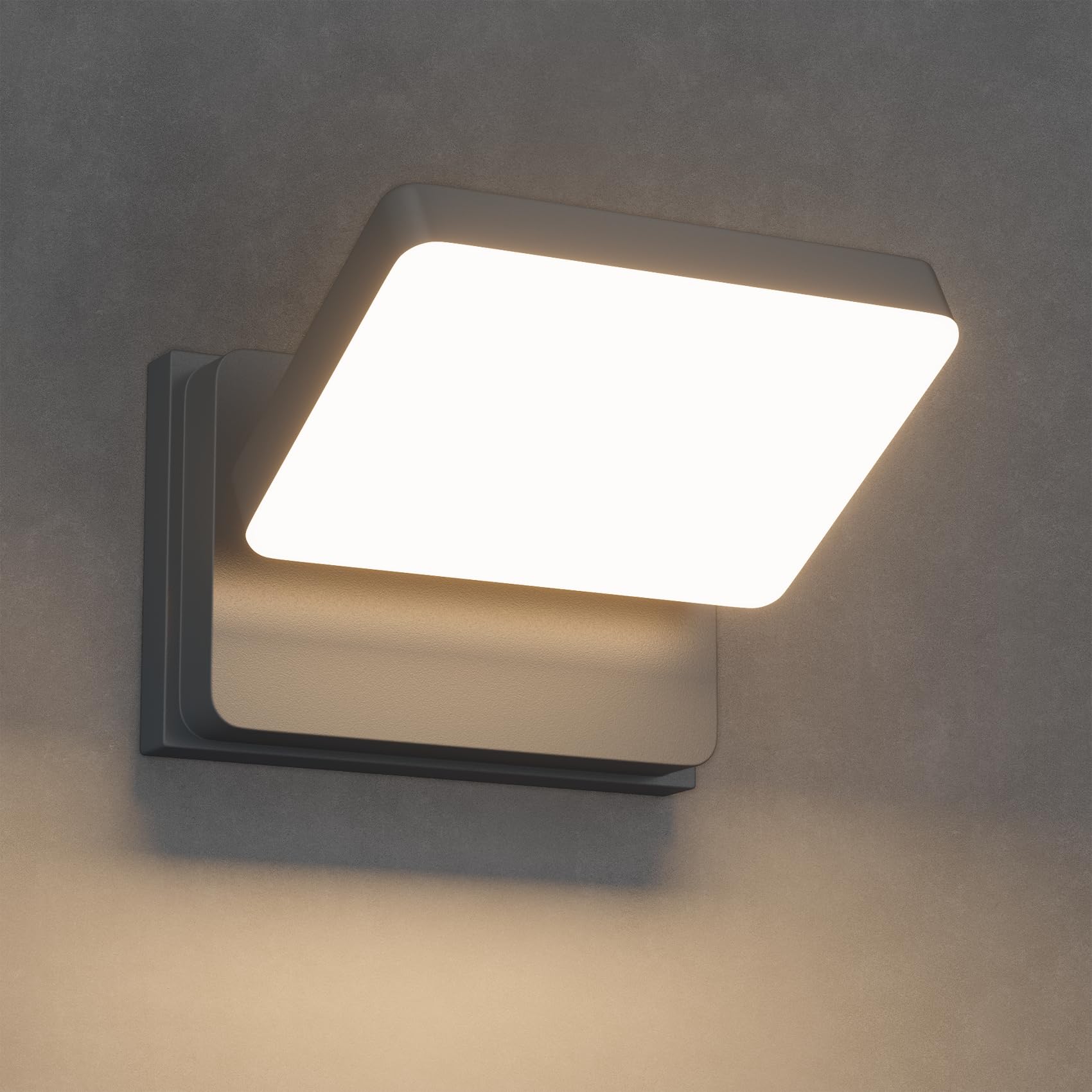 Klighten Aplique pared exterior LED 30W IP65 3000K orientable Balcon/Terraza Antracita