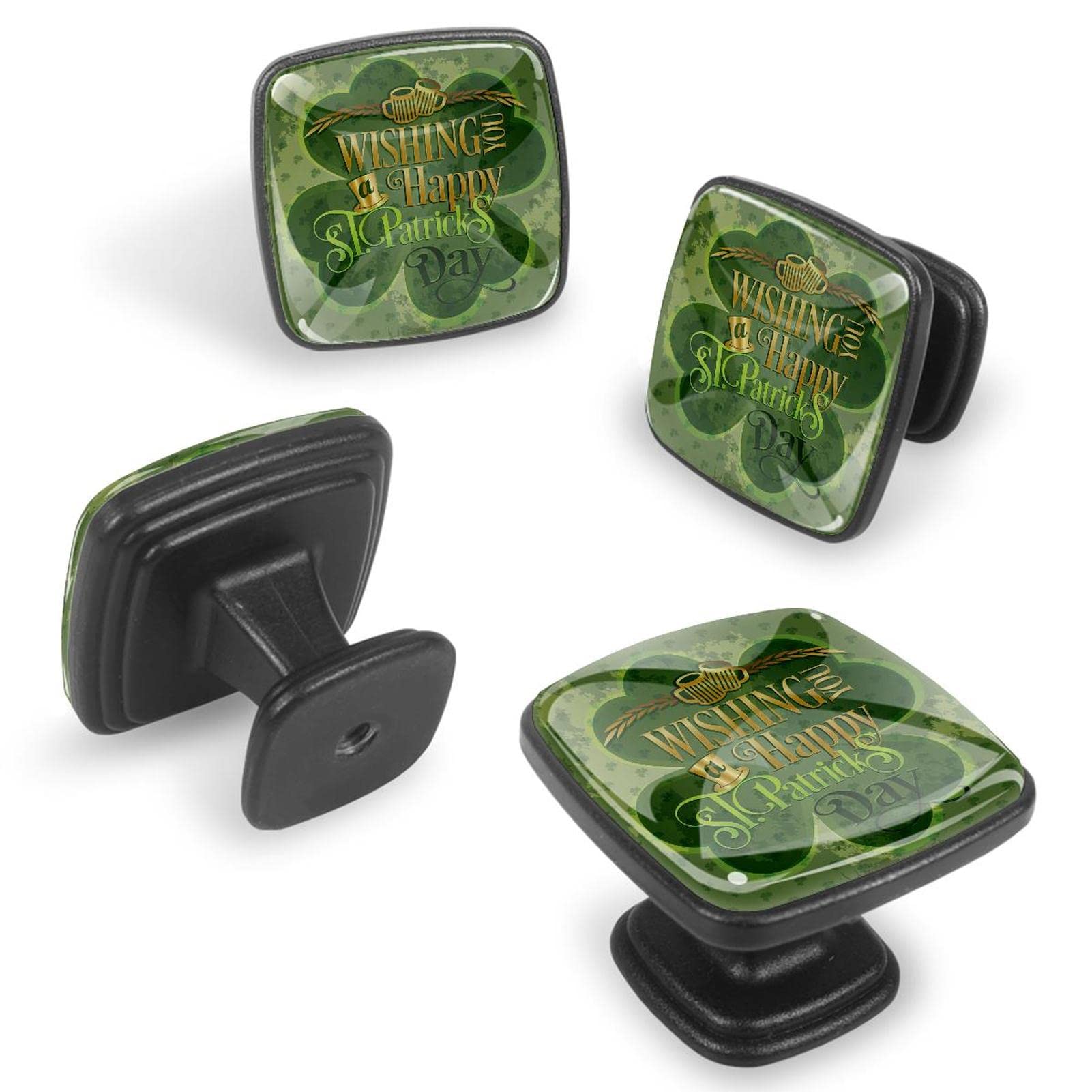 Boutons de commode vintage Saint-Patrick lot de 12 pour cuisine et tiroir