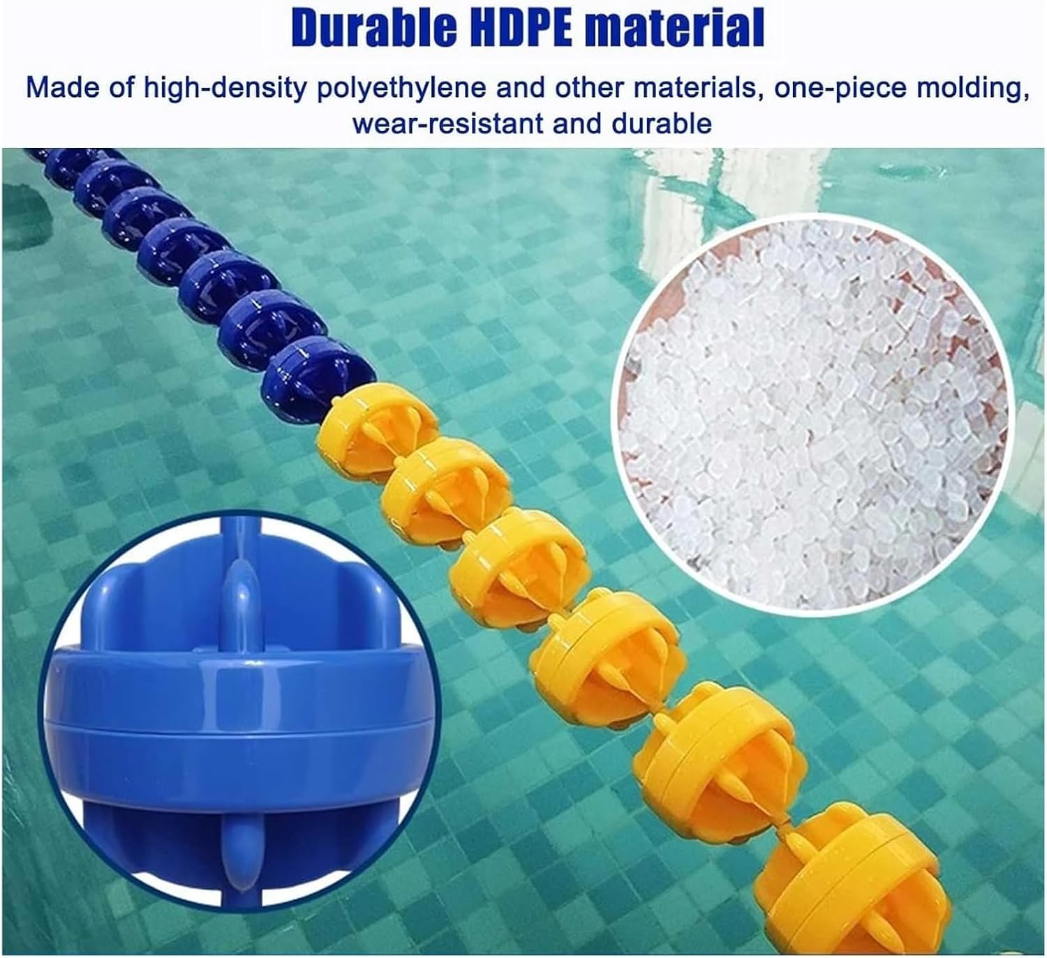 Pool Buoy,Pool Divider Rope Float, Pool Safety Divider Swim Lane Line, Swimming Rope Floats to Divide, Floating Buoys