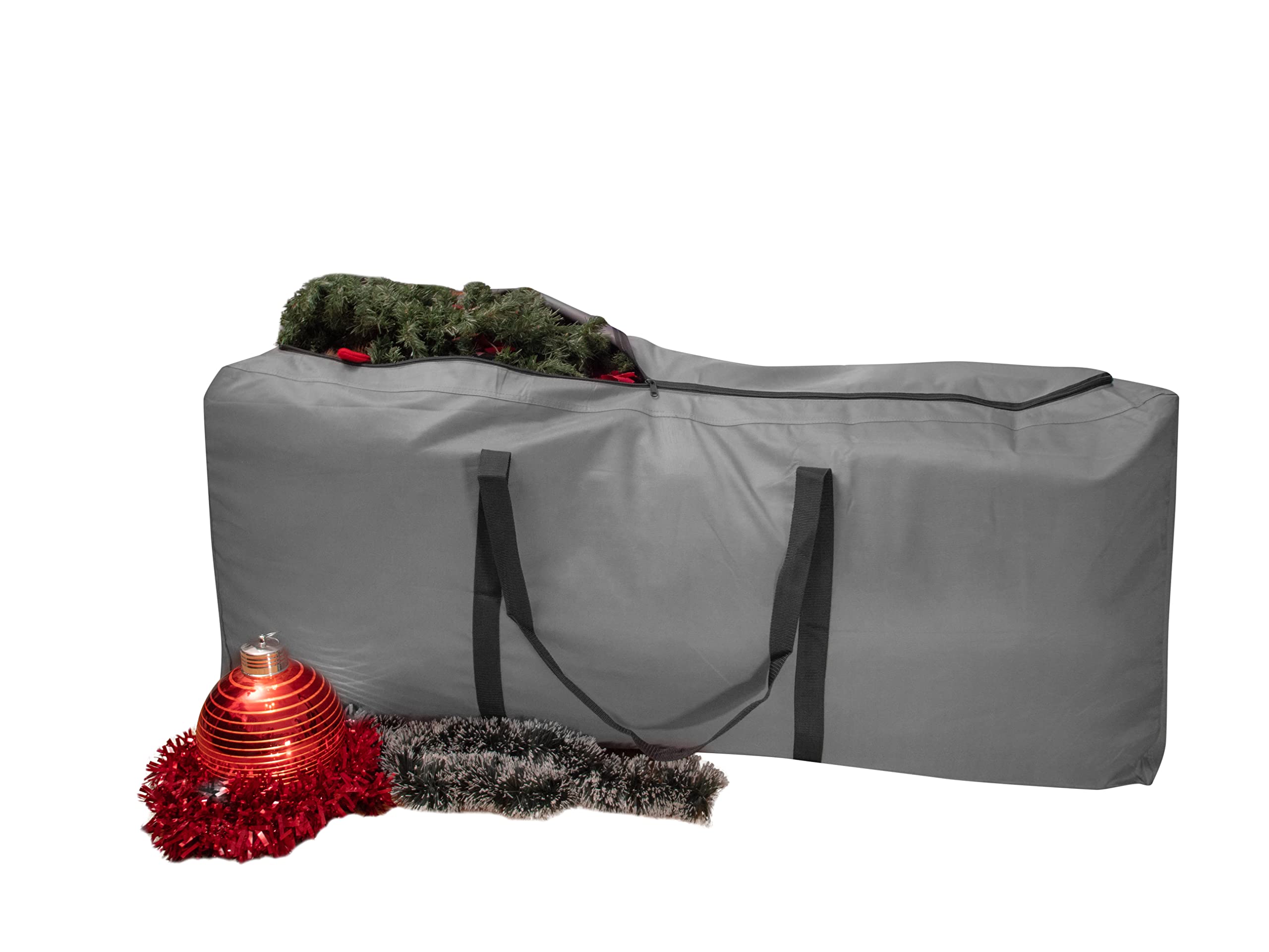 Kingsbridge Aufbewahrungstasche Weihnachtsbaum, XL, Doppelt genähte Nähte, 600D-Gewebe, Tragetasche, für Bäume von 2,2 bis 2,7 m, 3 Wege Reißverschluss zum einfachen Befüllen, LxBxH 140x45x55cm