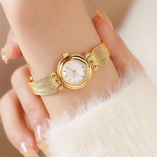 Miniatura 2 de BESTKANG Reloj de cuarzo simple de moda para mujer, correa de malla de acero inoxidable, elegante reloj de pulsera para mujer