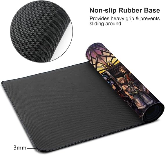 Kingdom Hearts Kingdom Hearts Mouse Pad Large Table Mat PC Pad Super Large Gaming Mouse Pad Fashion Waterproof Durable Non-Slip Office Games 75x40cm