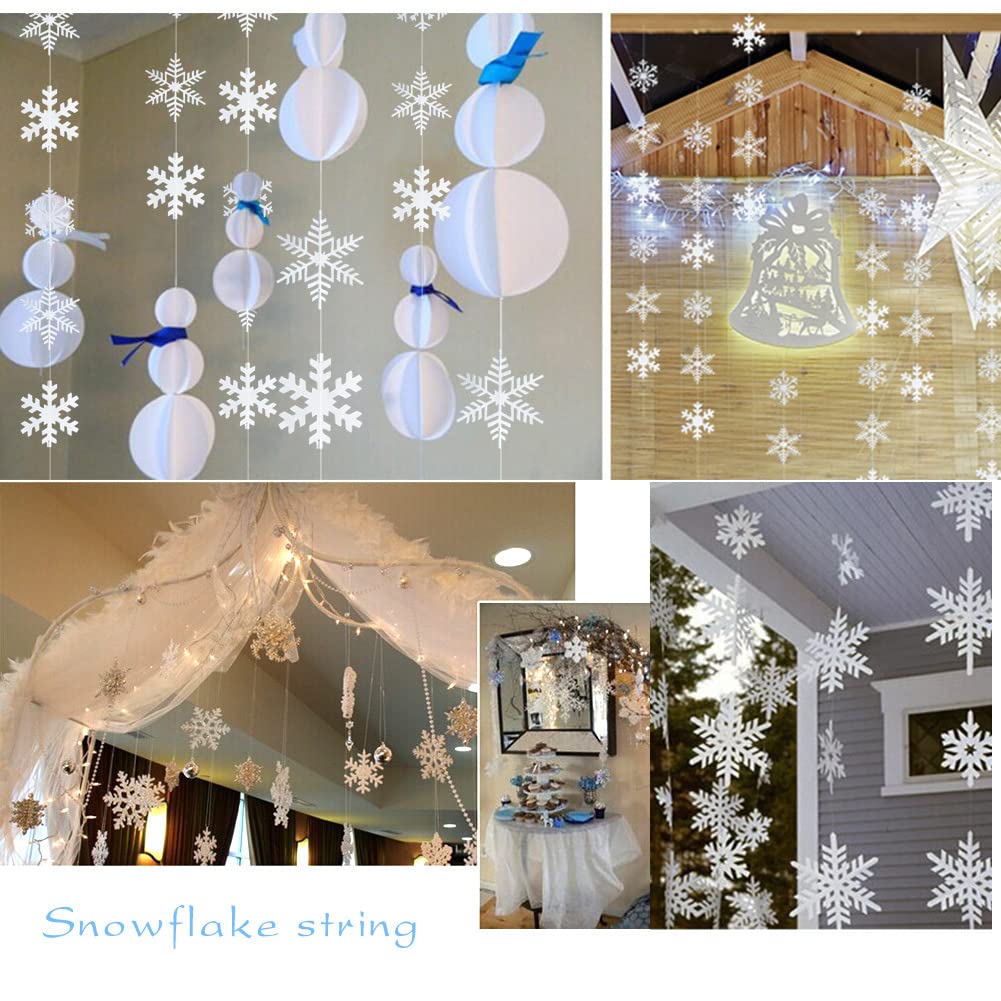 Weihnachts Schneeflocken Anhänger 20 Stück - Lebkuchen Design Mit Goldenen Schnüren