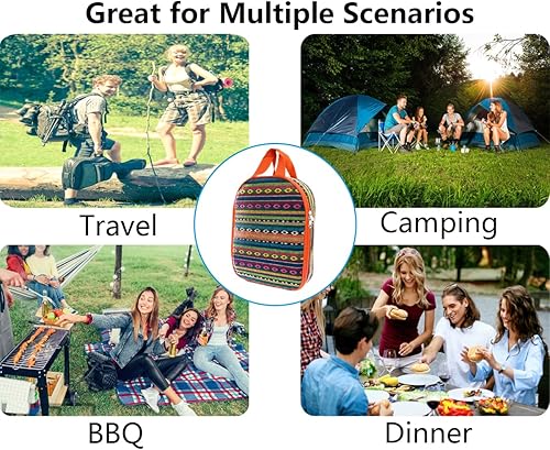 Miniatura 7 de Juego de utensilios de cocina para campamento, gran capacidad, portátil, para picnic, ideal para picnic, fiestas, viajes, camping, accesorios de