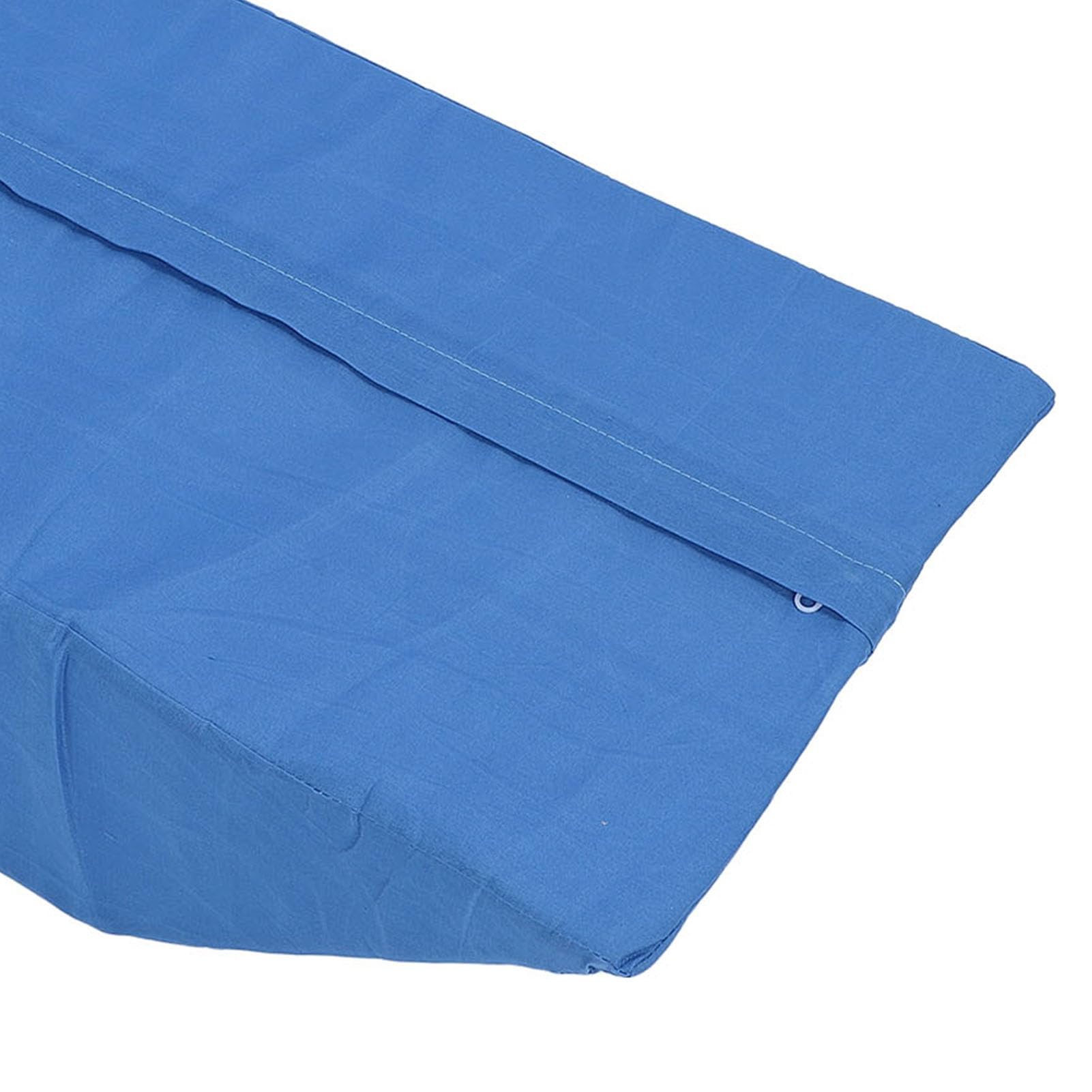 Pilipane Almohada de elevación de piernas, cojín ergonómico de espuma de alta densidad con diseño en forma de U para recuperación del sueño y alivio del dolor, azul, 59x28x15cm